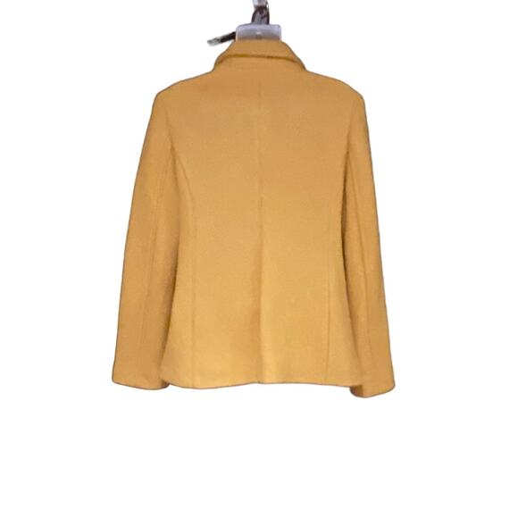 Lands End Women's 10Petite Mustard Wool Blend Jacket - Picture 2 of 8